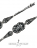 1263 Hercules-knot/Gordian knot hand-braided sterling silver greek bracelet