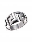907 Greek Key/ Meander silver ring