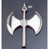 257 Sterling Silver Minoan Double Headed Axe Pendant (XXL)
