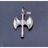 260 Sterling Silver Minoan Double Headed Axe Pendant (M)