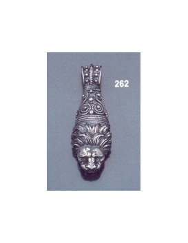 262 Sterling Silver Lion torc pendant