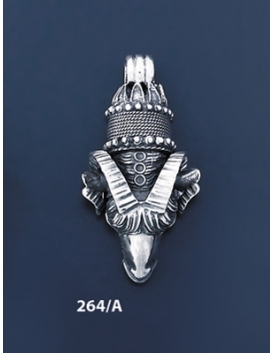 264/A Silver Ram's Head Torc Pendant (XXL)