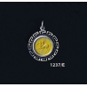 1237/E Small Pegasi/Pegasus Coin Pendant with Greek Key Pattern (Gold Plated)